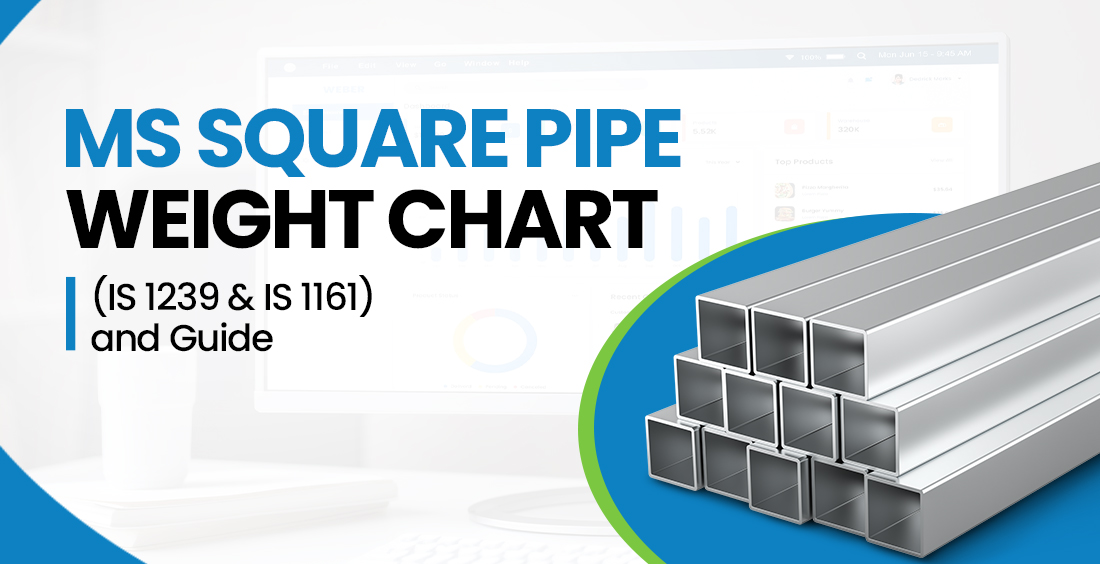 MS Square Pipe Weight Chart (IS 1239 & IS 1161) and Guide